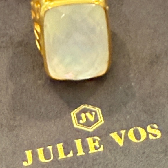 Retired Julie Vos iridescent crystal ring EUC - Picture 9 of 11